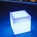Cubo aberto Led 40 cm, luz 16 cores, bateria recarregável