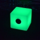 Haut-parleur Bluetooth cube avec lumière LED 16 couleurs, portable, 40cm