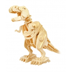 Sound Control Robot and Walking Trex Dinosaur 3D Wooden Craft Kit Puzzle for Kids