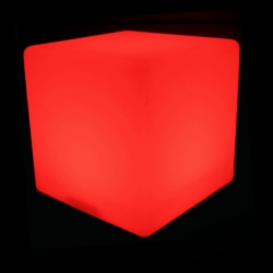 Cubo luminoso led 30 cm, luz 16 colores, portátil