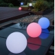 Bola LED solar 30cm, lámpara esfera de 7 colores RGB, incluye función de cambio de color + anclaje, cable usb de carga