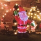 Santa -Papá Noel Luminosos Auto-Inflable Hinchable Gigante para Exterior