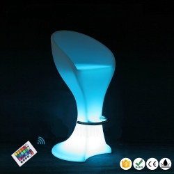 Stool with RGB led light, H105 cm, without cables