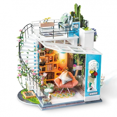 DIY Miniatura Casita muñecas Loft Dora Robotime