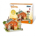 American Motor Inn 3D Assembled DIY Wooden Puzzle Gas station