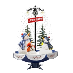 LED Tree 170 cm Christmas Decoration with Snow and snowman family
