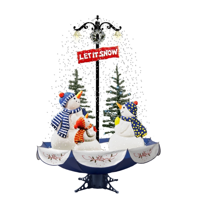 Árvore LED, Decoração de Natal com Neve e Bonecos de neve 1,70 metros