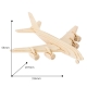DIY Avião de Passageiros, Quebra-cabeça 3D  de madeira para pintar