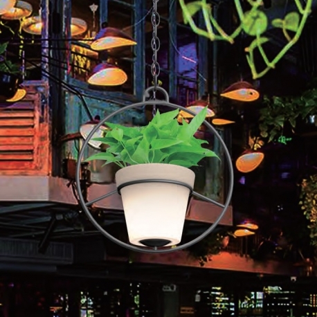Pot, Pot suspendu avec lumière LED 16 couleurs Rome, contrôleur et batterie rechargeable