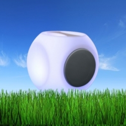Cubo Alto-falante Bluetooth, 20cm, luz Led RGB, bateria recarregável