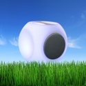 Led light bluetooth speaker cube, 20 cm, light of 16 colors, portable