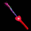 Stick palo corazon led de fibra óptica fiesta