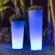 Macetero Maceta 80cm con luz led solar 16 colores RGBW 'Ficus'