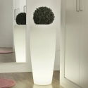Vaso Plantador de 90cm solar + bateria com luz led 16 cores RGBW 'Bambú'