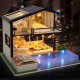 DIY House com Miniature Pool 3D Puzzle com luz e música
