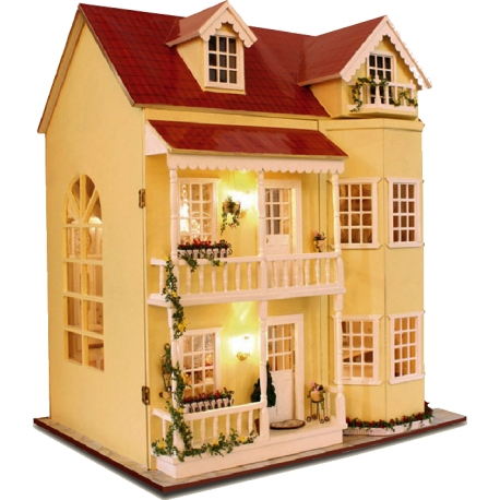 DIY Classic Deluxe Wooden Dollhouse 3D Puzzle with Light and Music