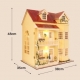 DIY Casa de Bonecas Clássica de Madeira Quebra-cabeça 3D Luz e Música