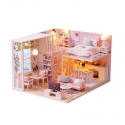 DIY Apartamento Ideal Casa em miniatura Quebra-cabeça 3D com Luz