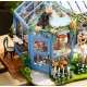 DIY Miniature Greenhouse Garden Tea House 3D Puzzle Light and Music