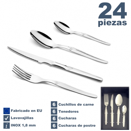 Set 24 Pieces Cutlery De Luxe with Meat Knife