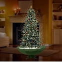 LED tree with artificial snowfall and ornaments 1.90 meters