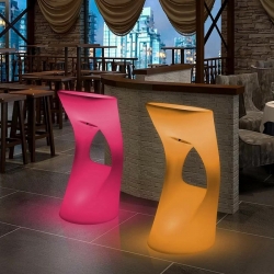 Stool with RGBW led light, H84cm, without cables
