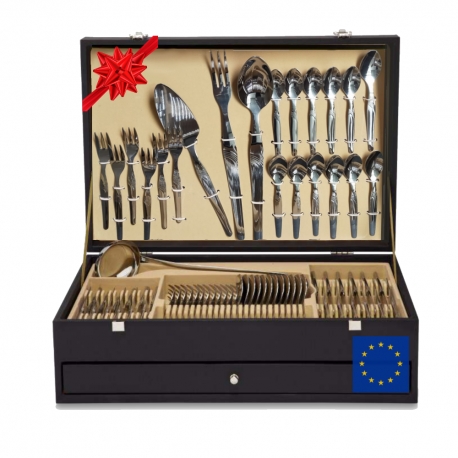 Set 130 Pieces Cutlery De Luxe Gift Box with Meat Knife