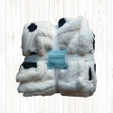 Sherpa Coralina Blanket Printed 240x220 cm for Bed, Sofa, Microseda, Sheep, Soft, Extra Comfort