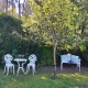 Banc de jardin blanc romantique en aluminium de qualité et résistance maximales pour jardin, balcon, terrasse, piscine.