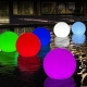 Ball 20cm waterproof floating solar Led light RGBW rechargeable battery