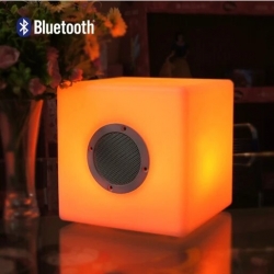 Cube Bluetooth haut-parleur LED lumineux 30cm, lumière 16 couleurs, portable