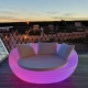 Canapé de lit balinais avec led light color change formentera