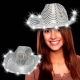 Sombreros fiesta Led Cowboy Plata