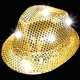 Sombrero con luz, oro