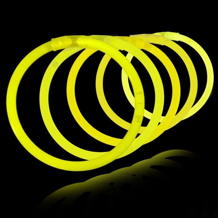 Pulseras luminosas glow amarillas